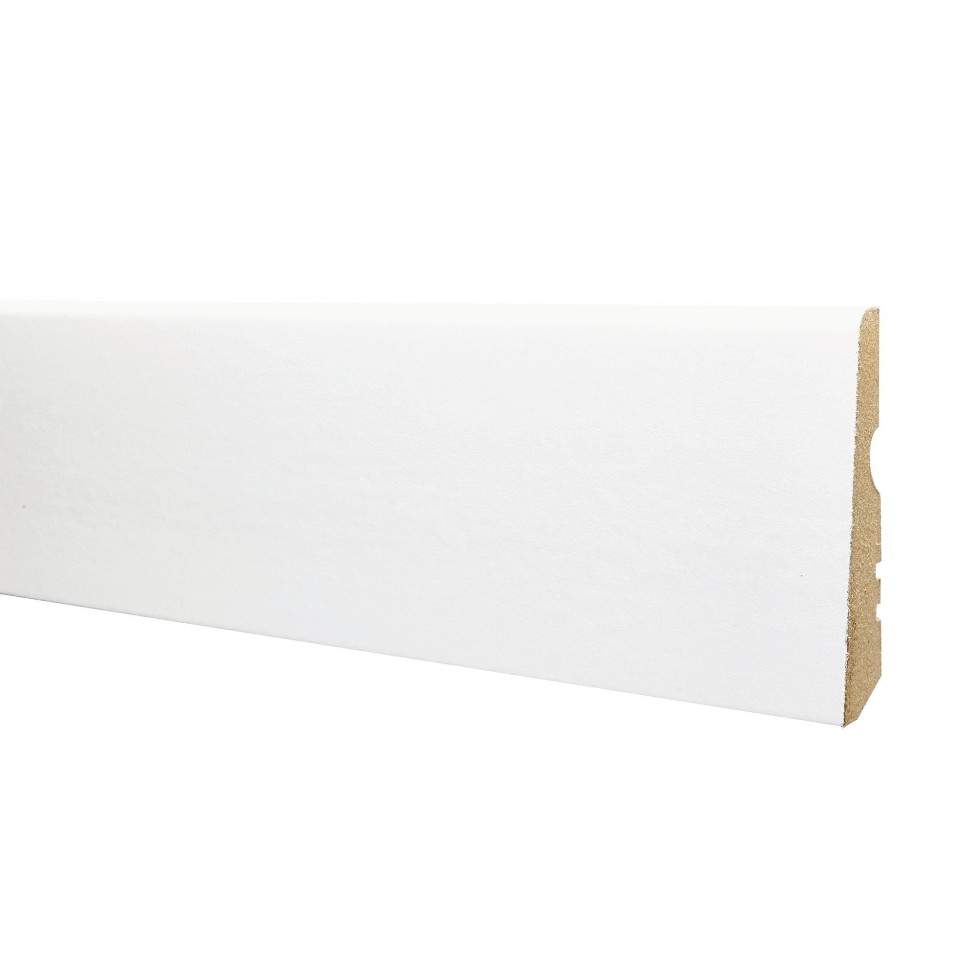 Battiscopa Classic in mdf bianco spessore 15 x H 70 x L 2400 mm | Leroy ...