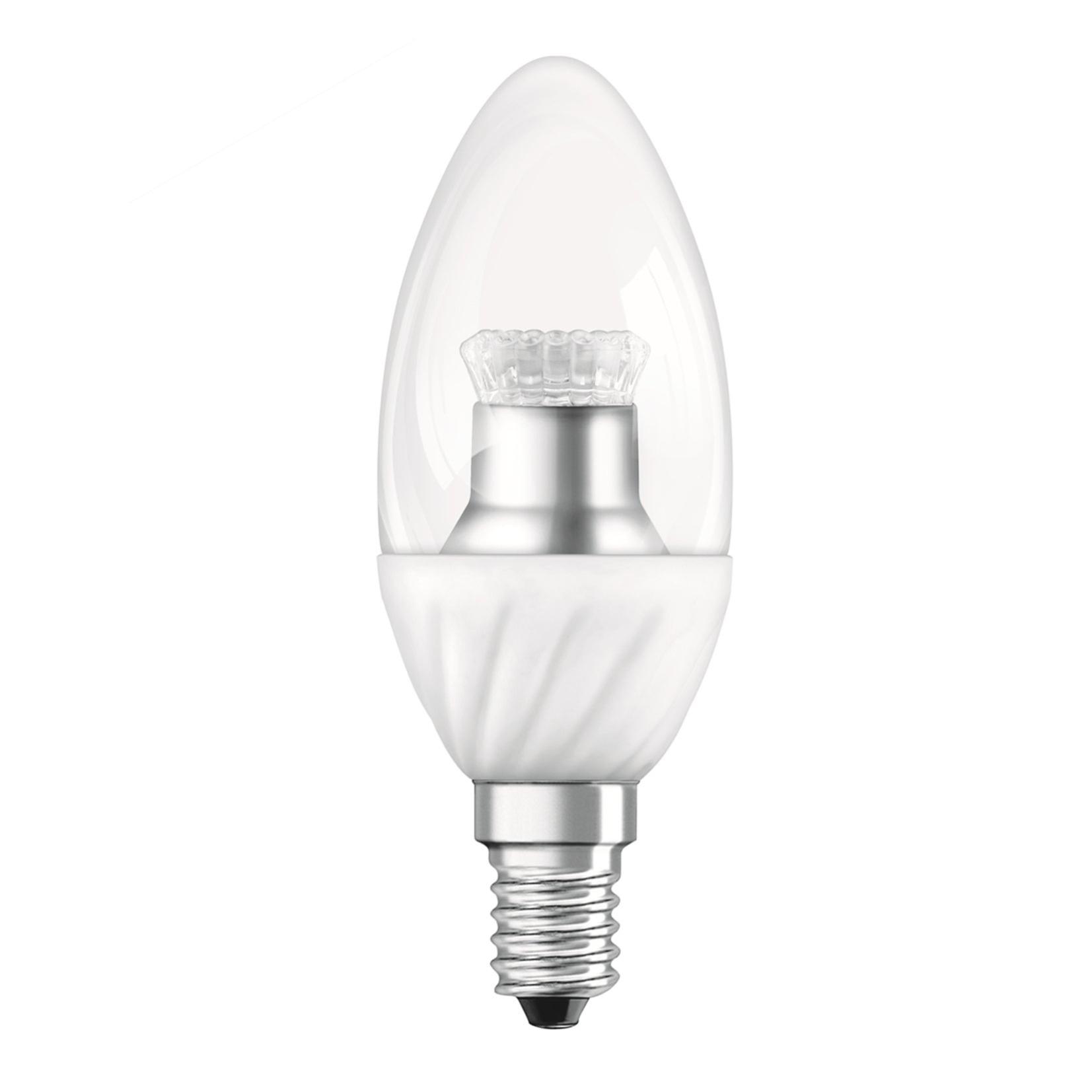 Lampadina Led Smd E Oliva Trasparente Luce Calda W Lm Equiv W Osram