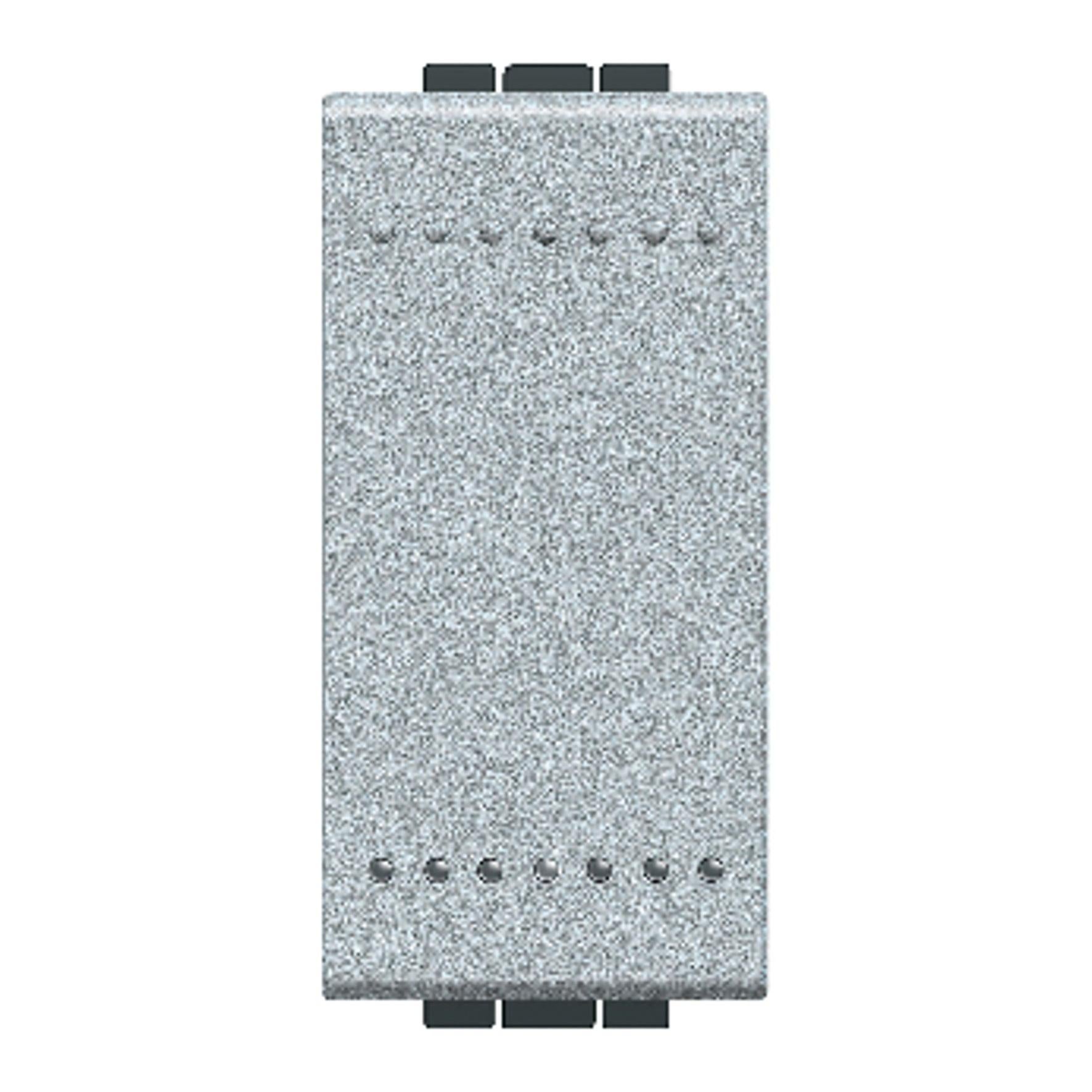 4 Pezzi Commutatore Bipolare Con Pulsante Per Tapparelle - Compatibile Bticino Living Light (Nero)