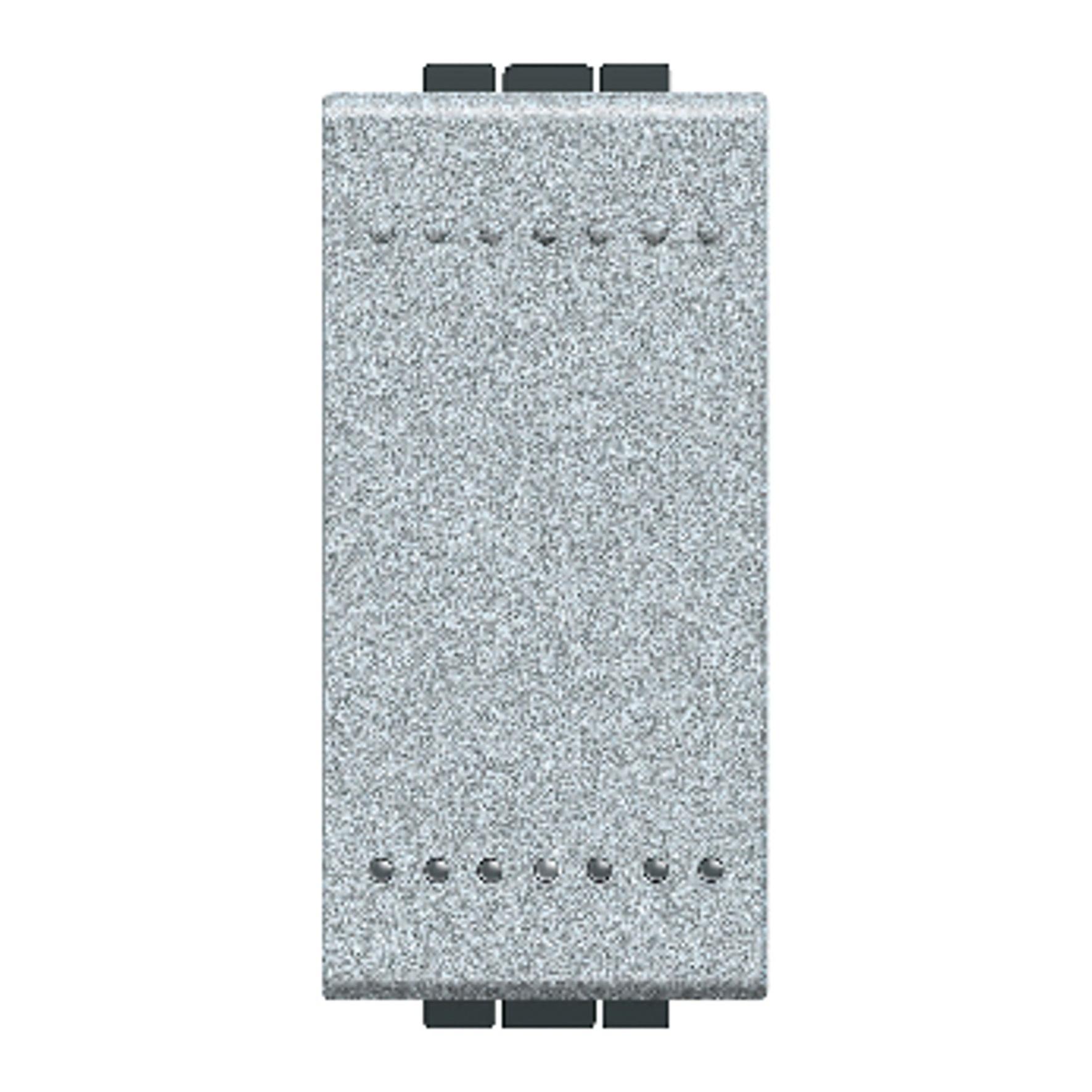 4 Pezzi Commutatore Bipolare Con Pulsante Per Tapparelle - Compatibile Bticino Living Light (Nero)
