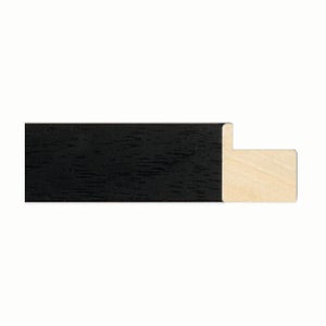 227.011 aste per cornici in legno in foglia argento con profilo misura  45x45 mm