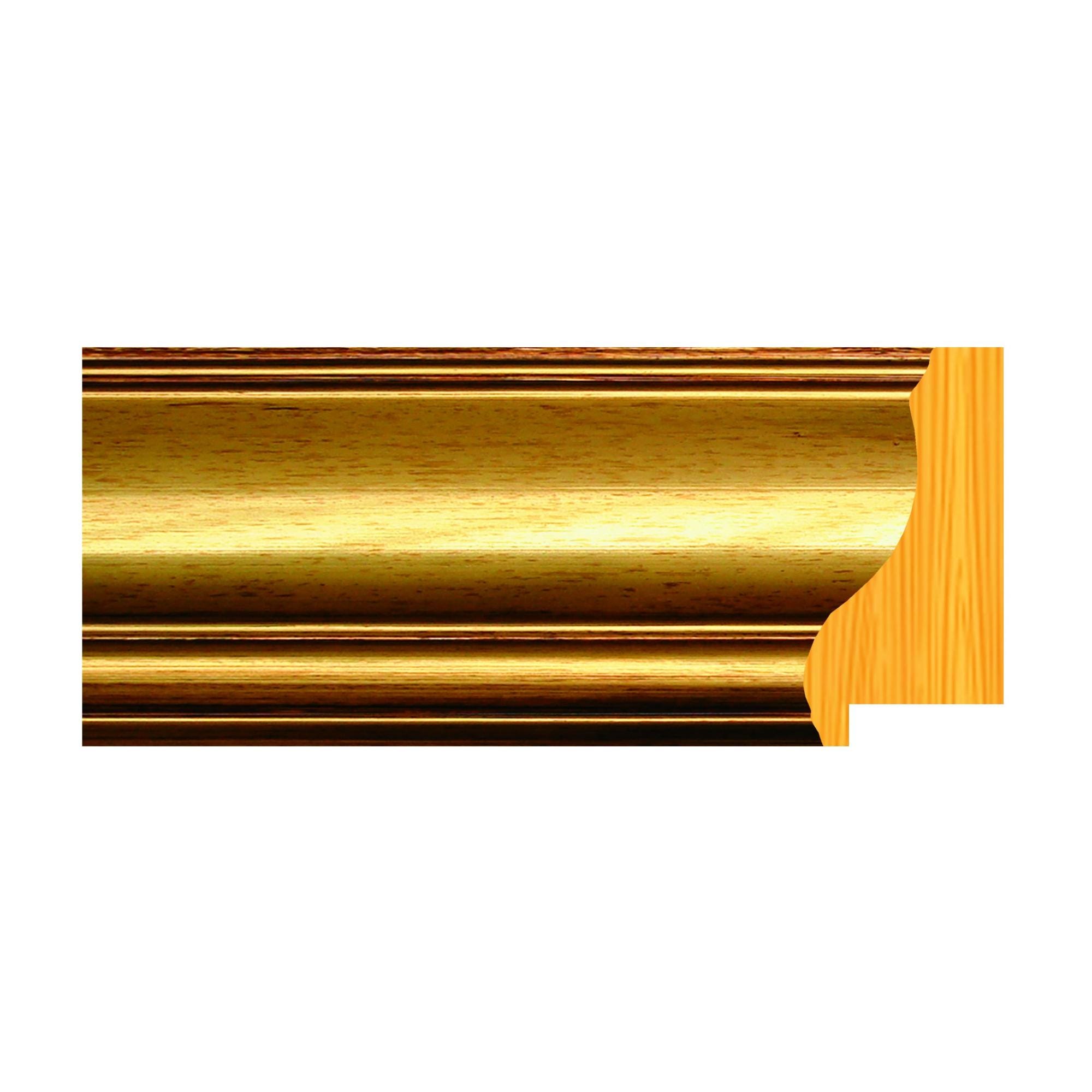 Asta per cornice Rov in legno filo oro dorato 7 cm