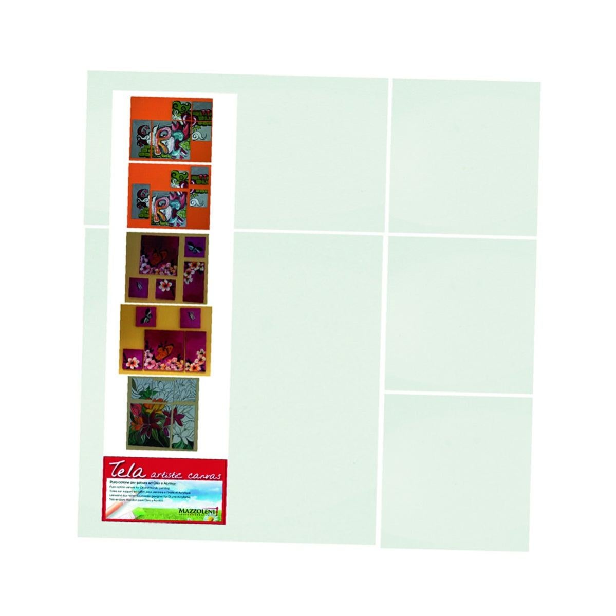 Chidu Tela Bianca Per Dipingere 50x70x1.5 Cm – Tela In Cotone Su Telaio In Legno Di Quercia, Ideale Per Pittura Acrilica E Olio