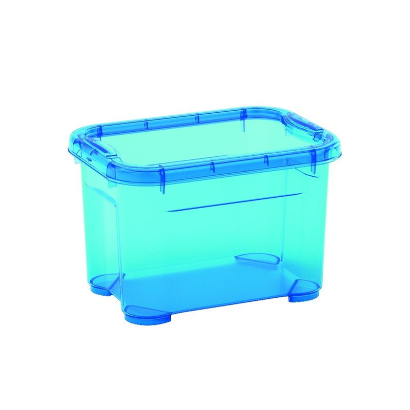 Contenitore T-box L 26 x H 14 x P 19 cm azzurro
