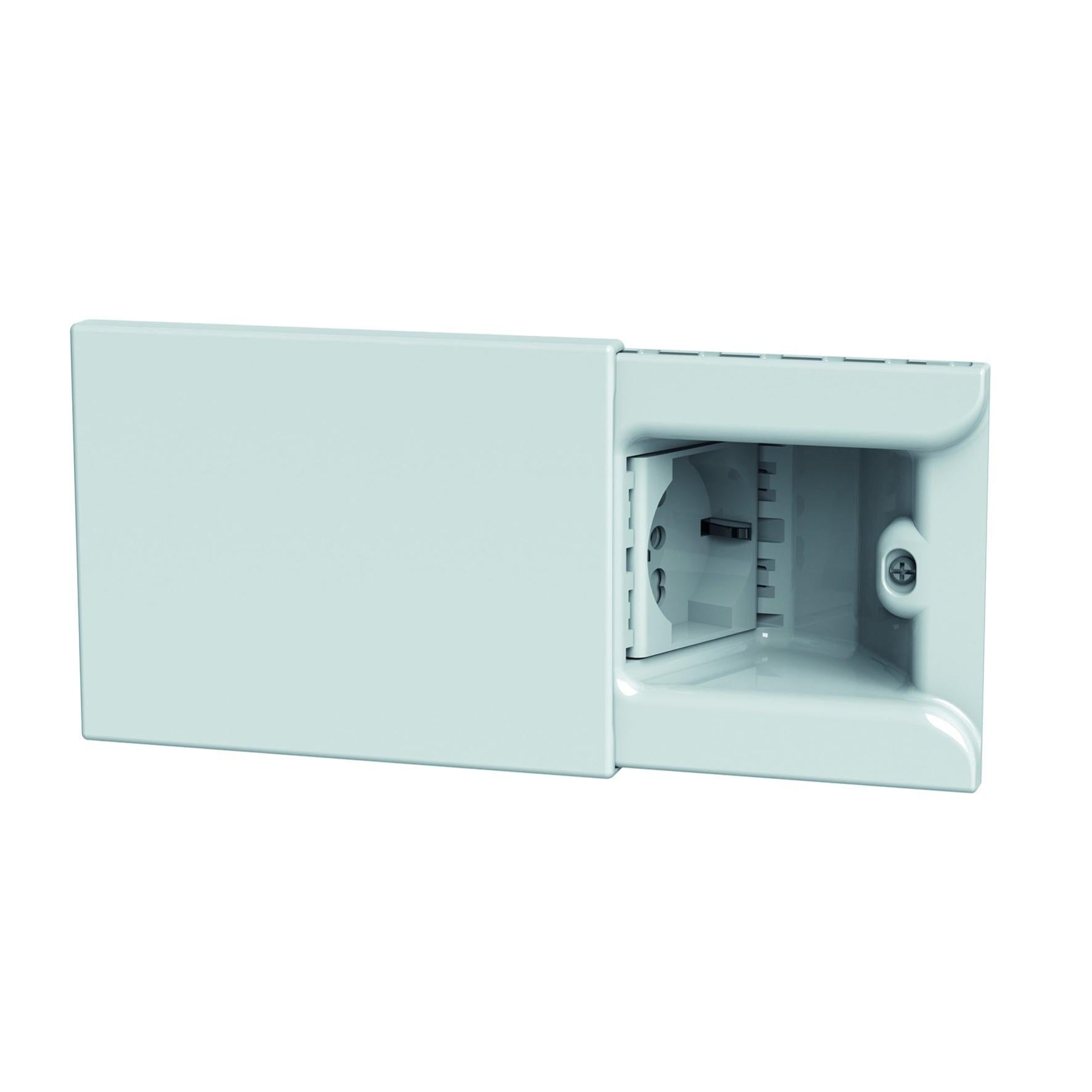 Presa A Parete Doppia Schuko In Alluminio 16A - 145x86 Mm, Colore Come Da Foto