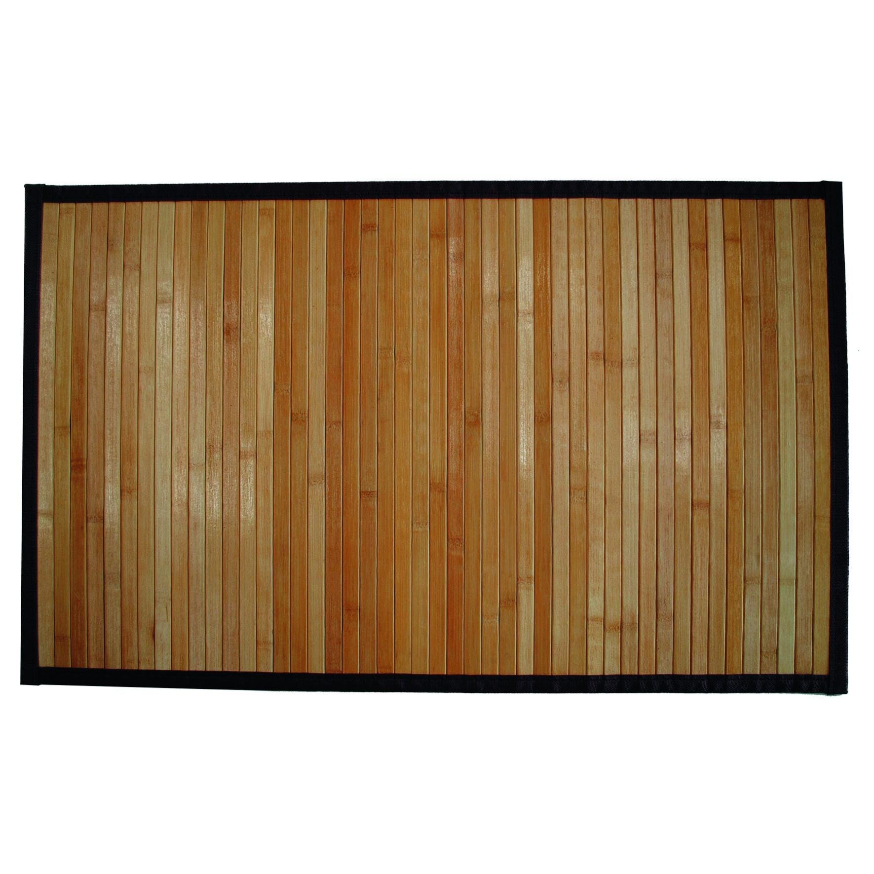 Tappeto Bamboo antiscivolo in bambù marrone, 50x280 cm