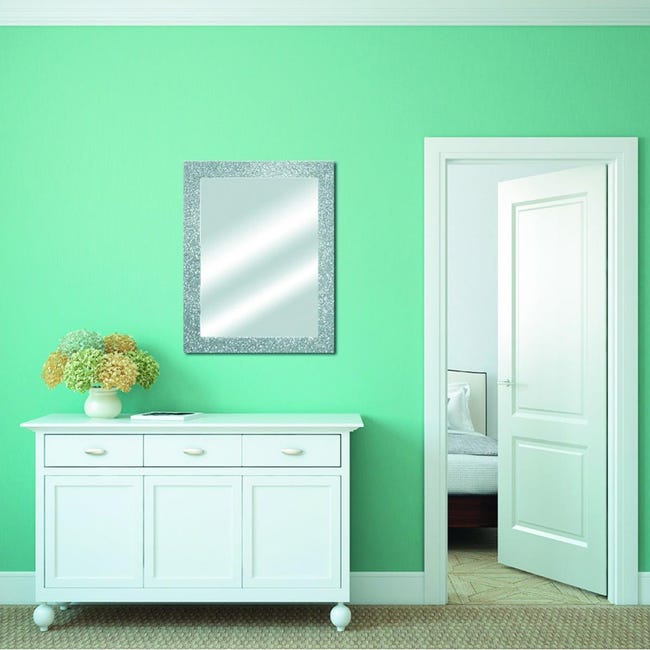 MX.home Specchio da Parete Senza Cornice Rettangolare con Bordi MX.home Specchio da Parete Senza Cornice Rettangolare con Bordi
