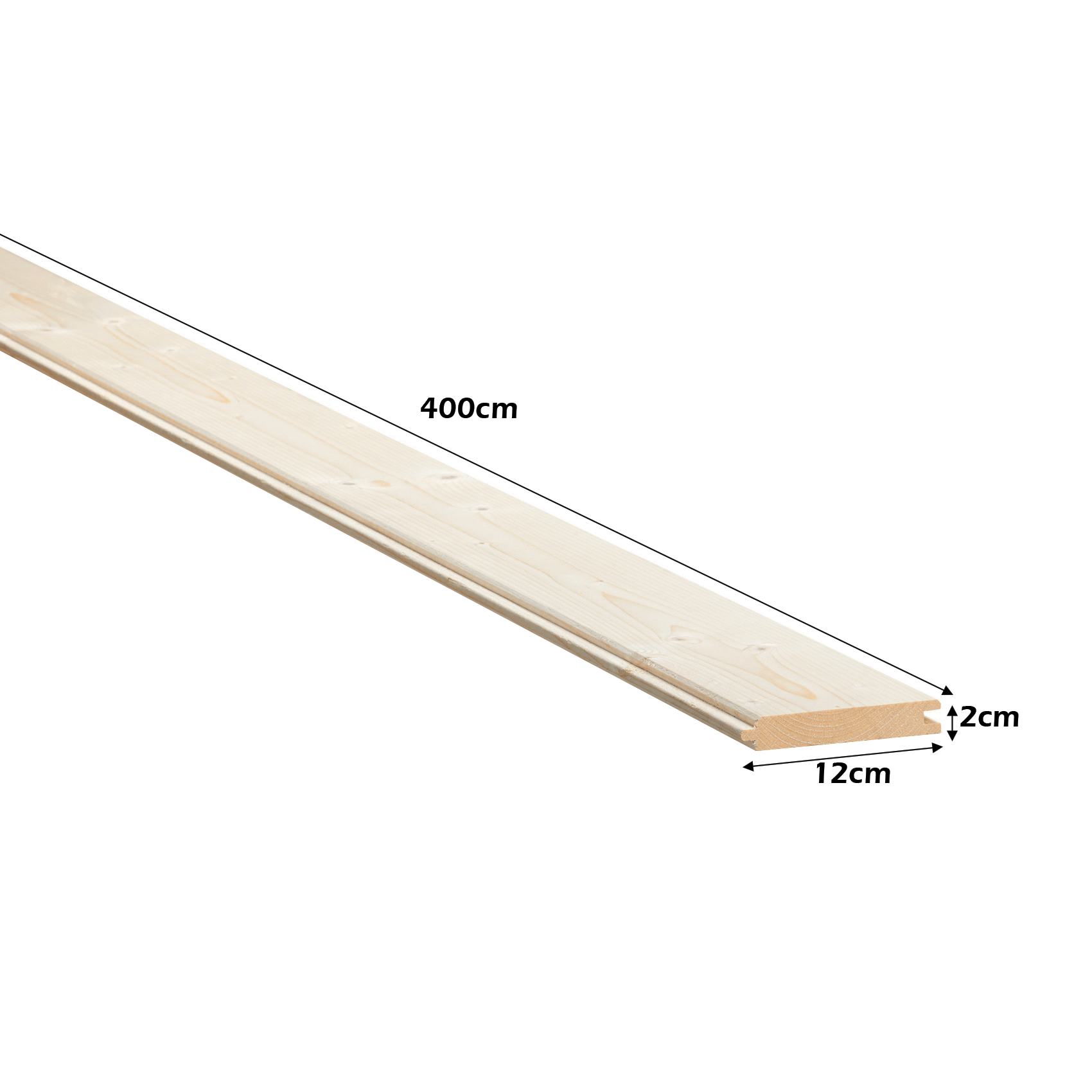 Tavola in abete piallato L 400 x P 12 x Sp 200 cm | Leroy Merlin