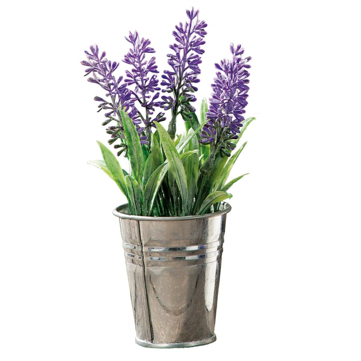Pianta di lavanda artificiale in vaso,Piante di plastica finte Realistici di fiori artificiali decorativi per Home Hotel Ufficio Decorazione Della Tavola viola