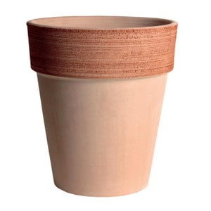 VASO DIAMETRO 40 CM CIRCOLARE IN PLASTICA PER FIORI/PIANTE COLORE: BIANCO  SERIE: TERRA