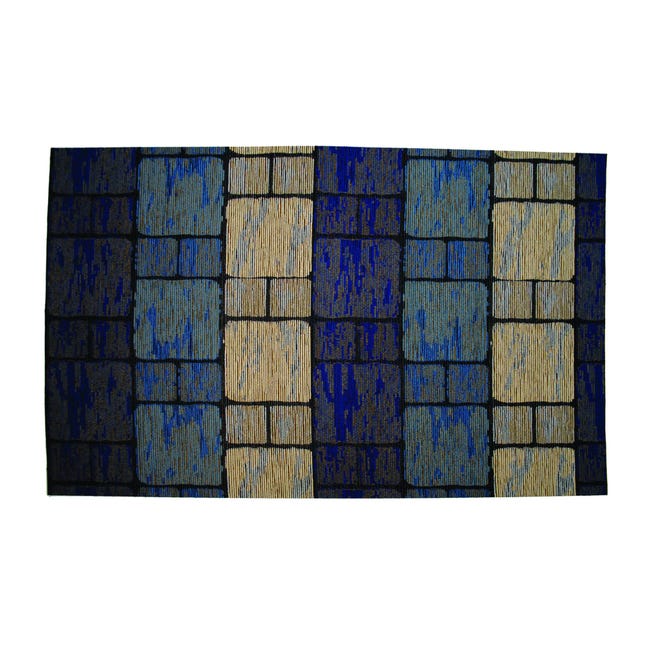 Tappeto per corridoio 80 x 200 cm Beige e lurex dorato art déco - LYSA Tappeto per corridoio 80 x 200 cm Beige e lurex dorato art déco - LYSA