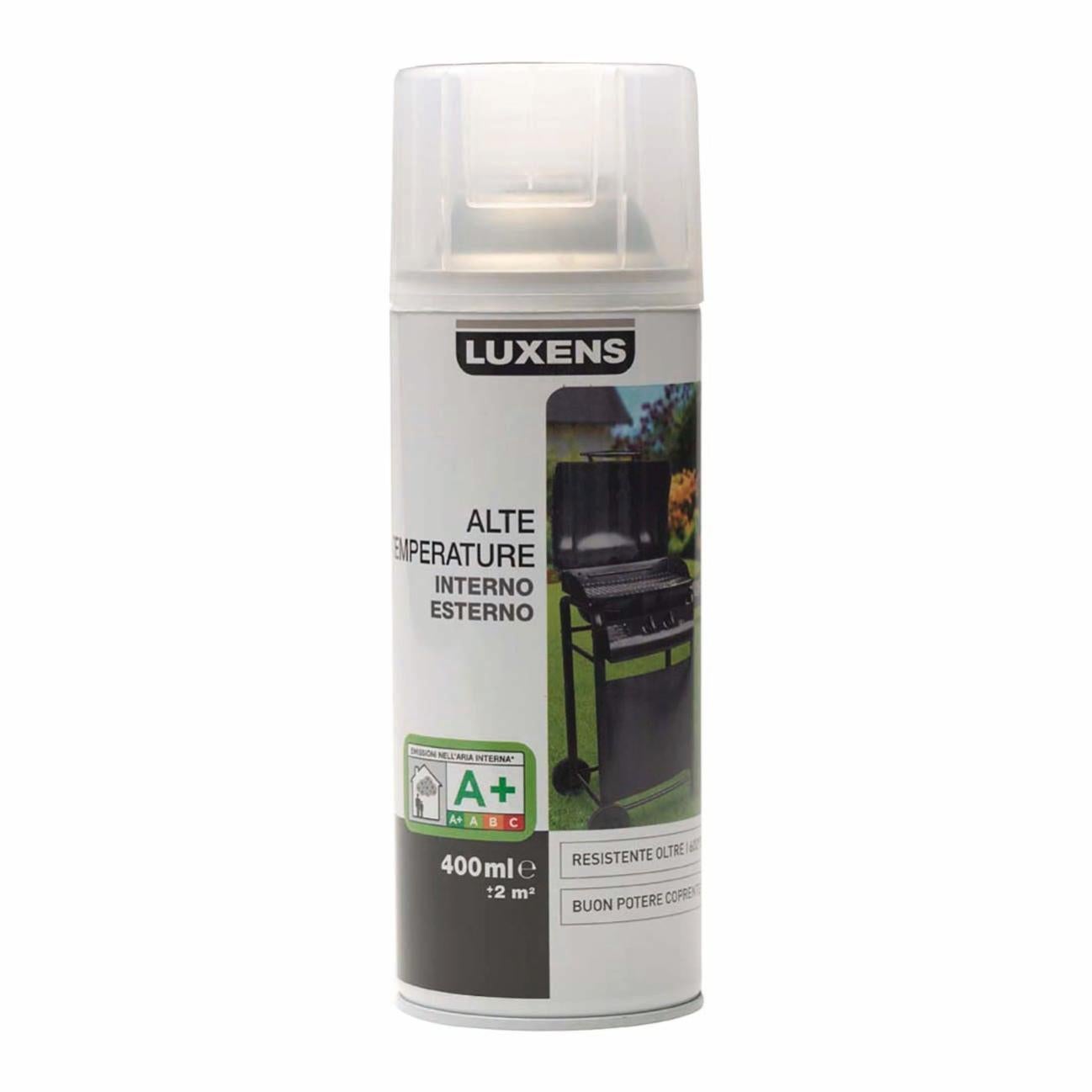 Smalto spray alta temperatura base solvente LUXENS Alte Temperature  trasparente opaco 0.4 L