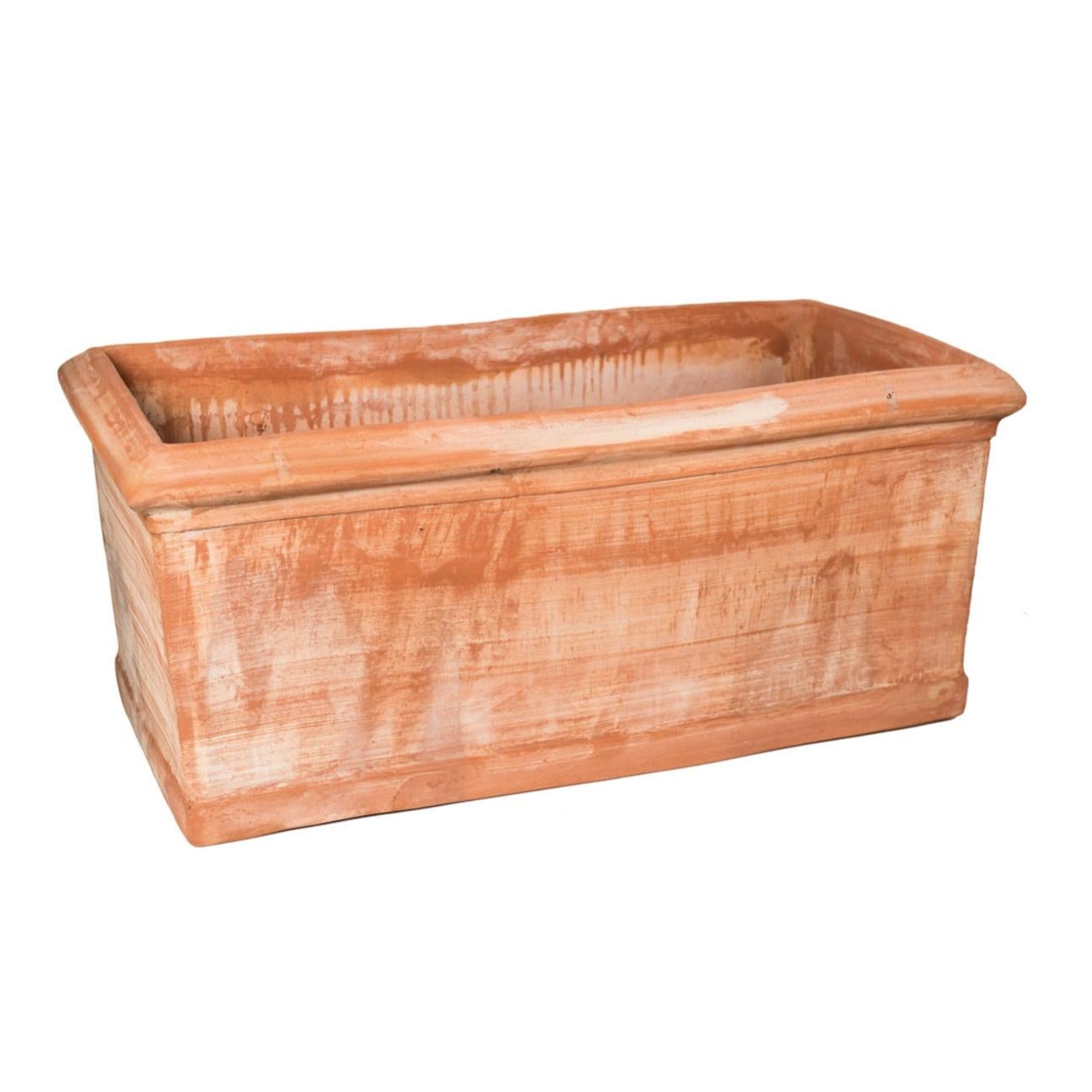 Fioriera Rettangolare In Resina Tortora 100X40 H40 Cm Teraplast Essential M24072966