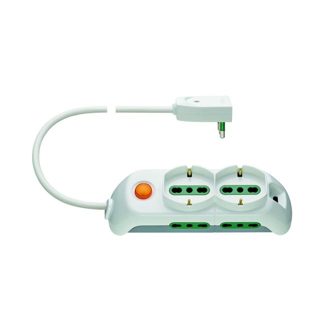 Electraline Multipresa 4 Prese Senza Cavo - Bianco, Per Interni, Qualità Italiana - Foto 7