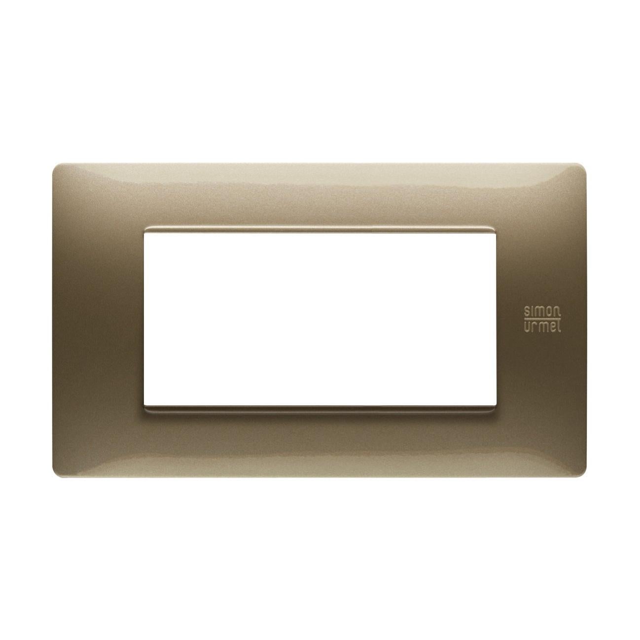 URMET 11804.OS Placca In Tecnopolimero Oro Satinato 4 Moduli Per Serie Nea Flexa