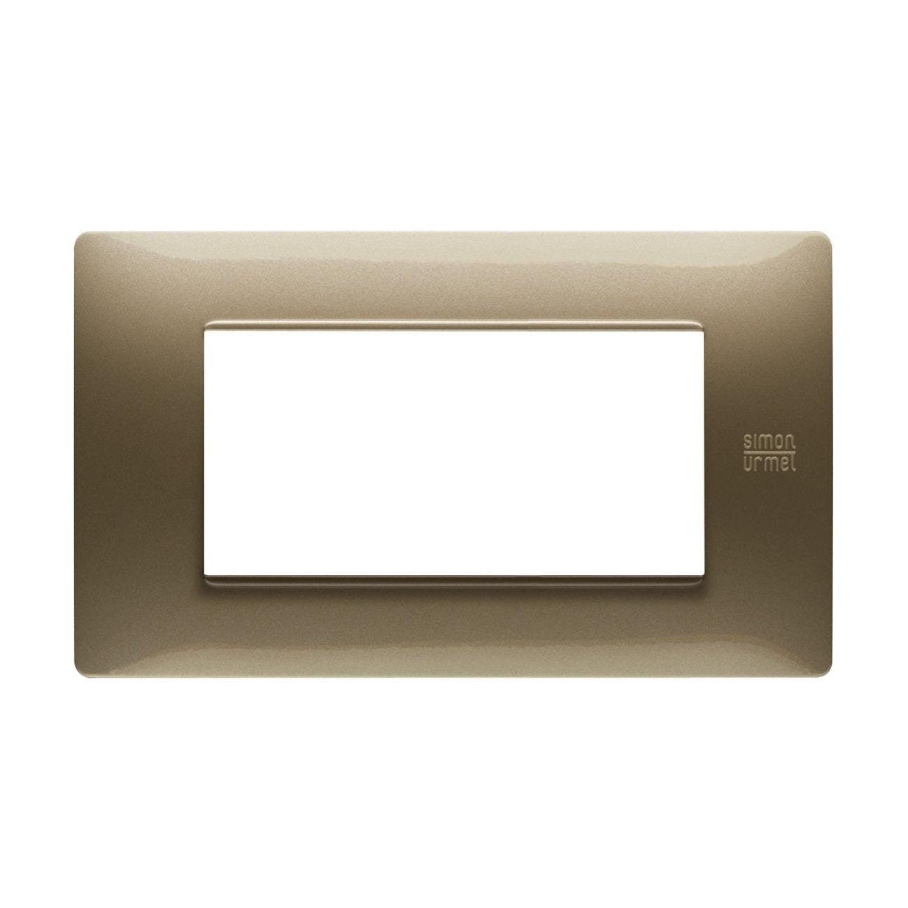URMET 11804.OS Placca In Tecnopolimero Oro Satinato 4 Moduli Per Serie Nea Flexa