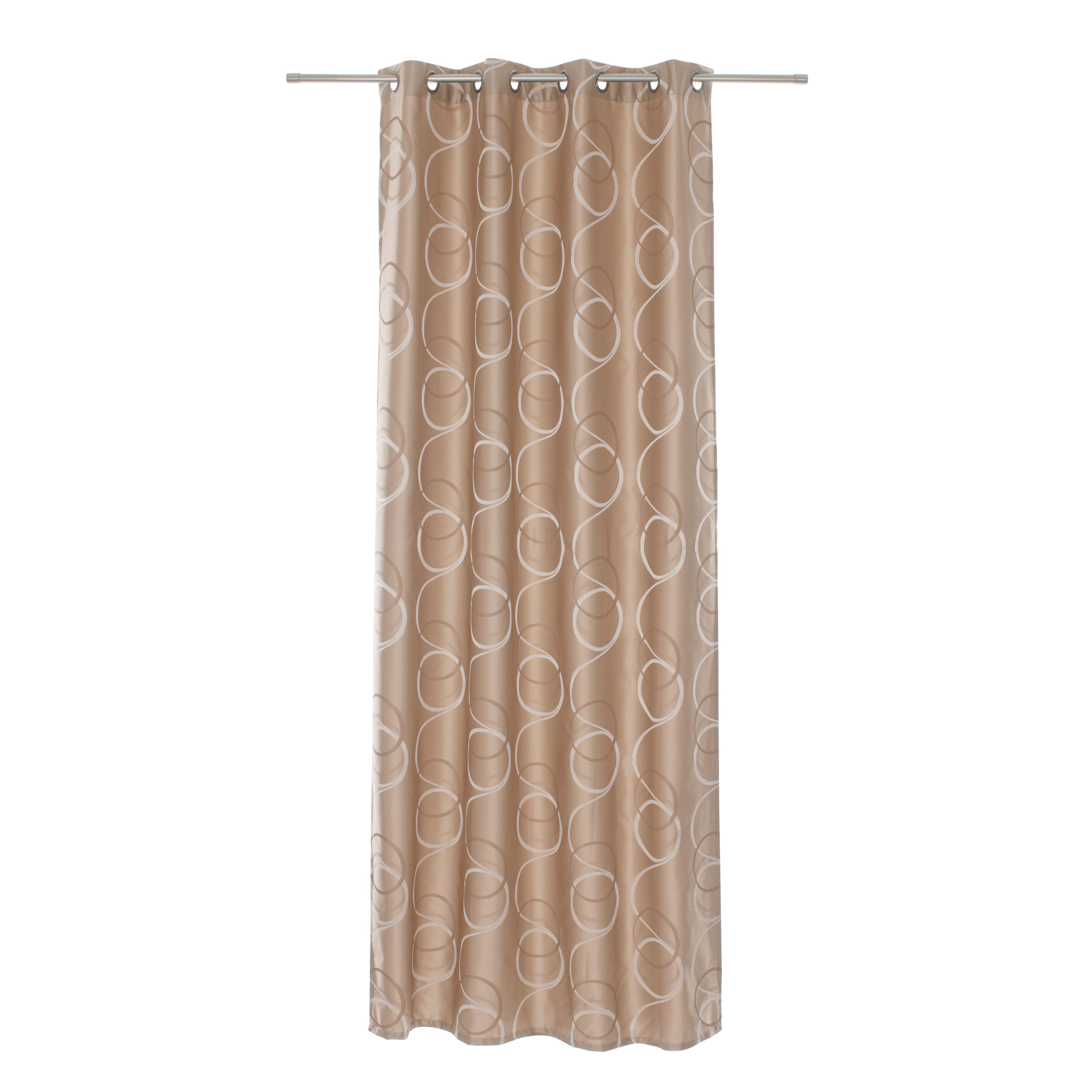 Tenda coprente Onde beige occhielli 140x280 cm