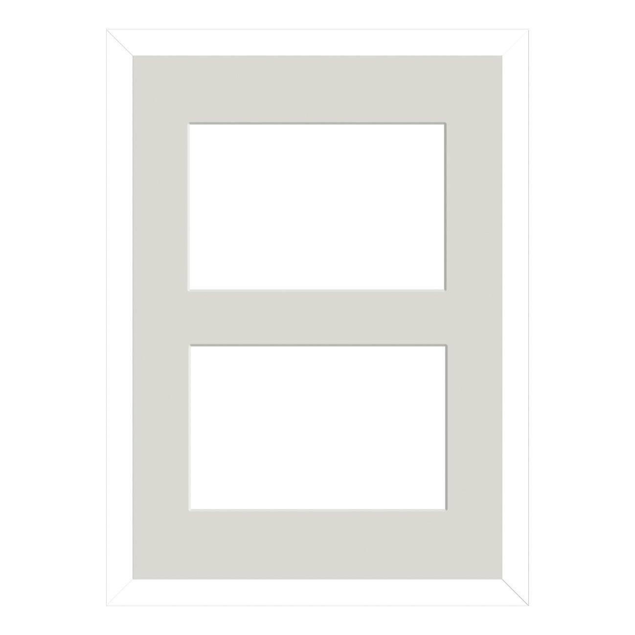 WOLTU Cornici Per Foto 13x18 Cm – Set Da 2 – Bianco Plastica – Da Tavolo E Parete Con Passepartout