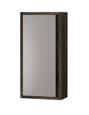 Specchio contenitore con luce Akira L 51.5 x P 15.5 x H 70 cm rovere scuro