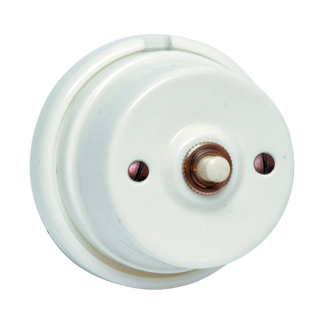 Pulsante unipolare per campanello Vintage FANTON marrone | Leroy Merlin Pulsante unipolare per campanello Vintage FANTON marrone | Leroy Merlin