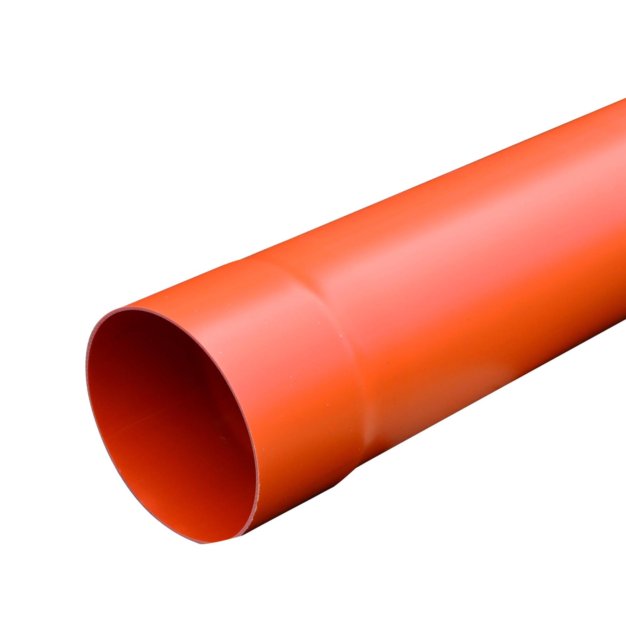 Tubo per evacuazione acqua arancio in pvc Ø 140 mm L 2 m