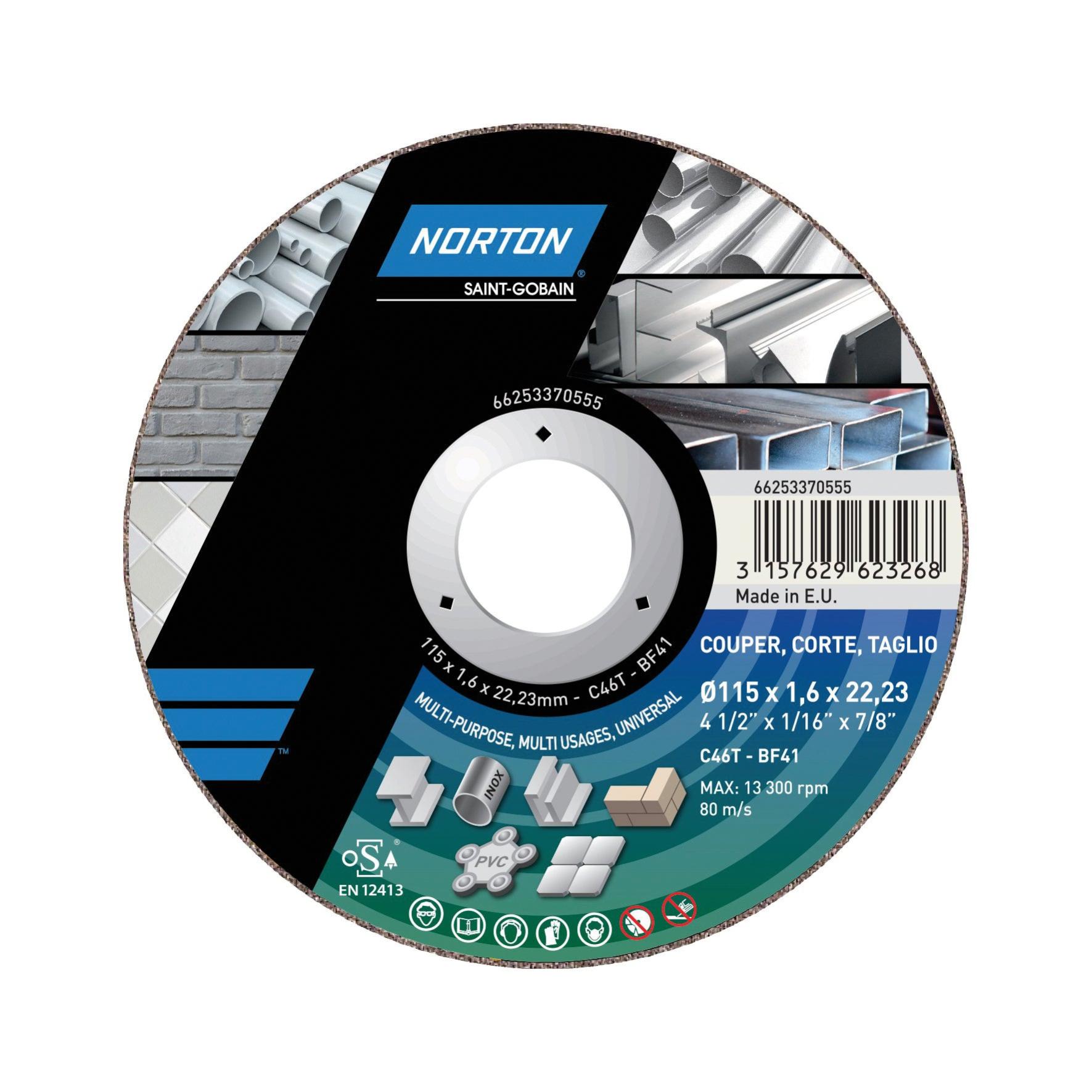 Norton Disco da taglio Quantum3 115x1,6x22.23mm
