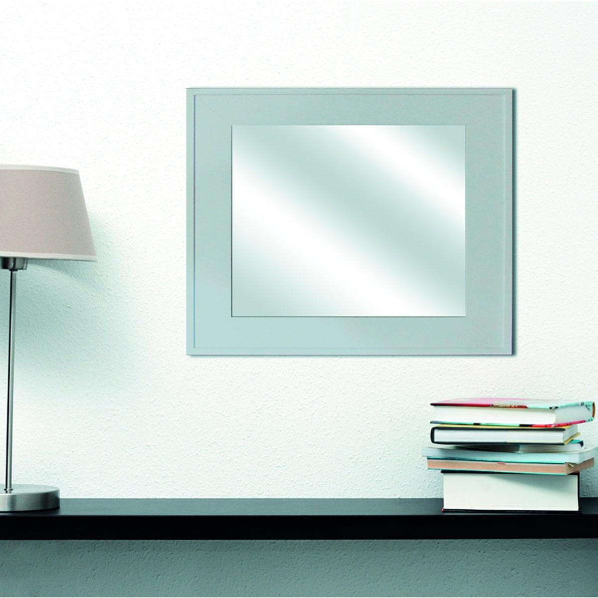 Muzilife Specchio Rettangolare Da Parete Con Cornice In Metallo – 90x60 Cm – Vetro HD 5mm – Per Bagno, Camera, Corridoio
