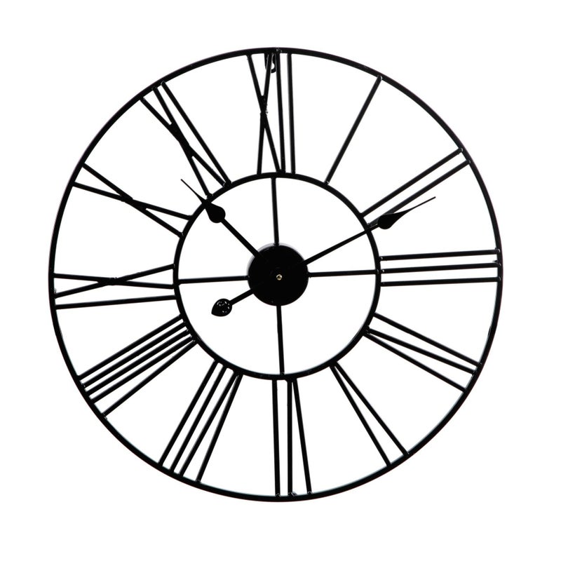 Orologio Mod.8 in metallo, nero Ø 60 cm