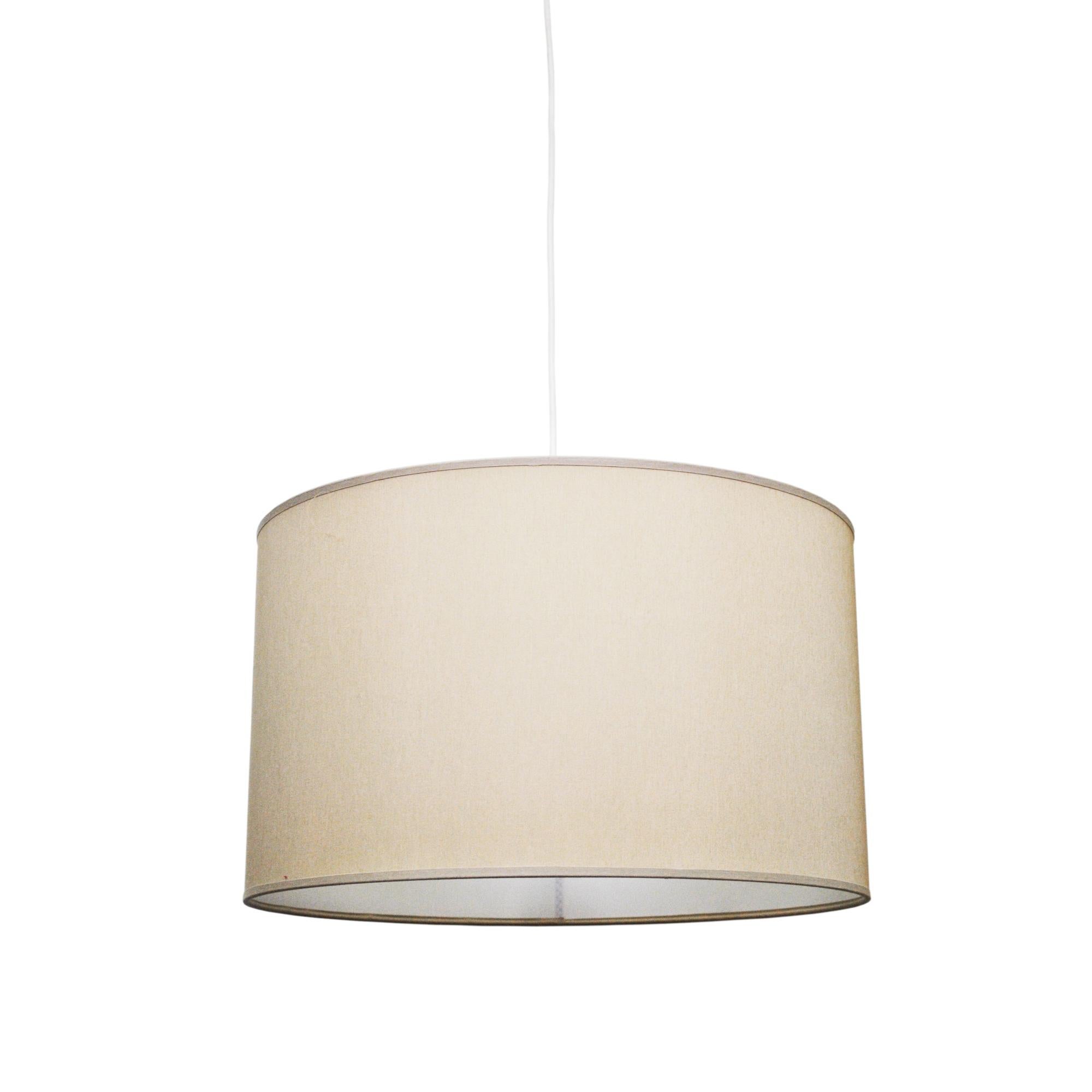 Lampadario Moderno Cilindro Tortora In Tessuto, D. 40 Cm | Leroy Merlin