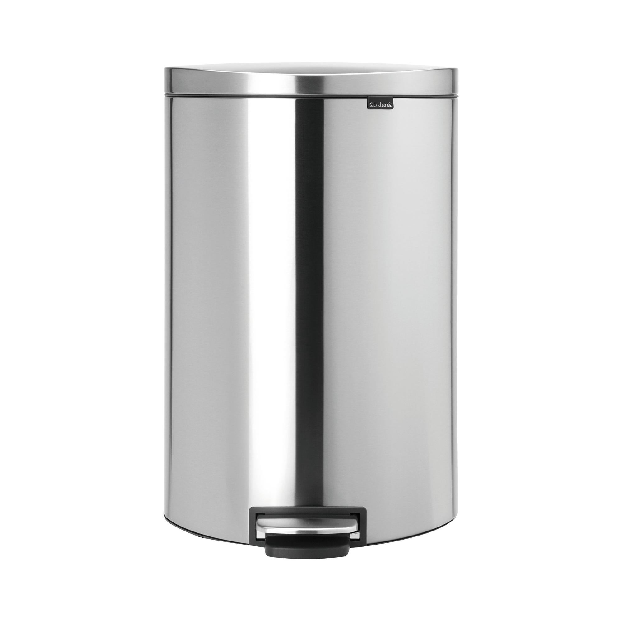 Pattumiera Flatback Silent BRABANTIA a pedale grigio 40 L