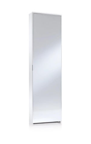 StilProjectStore Scarpiere Sospesa con Specchio 6 Ripiani cm 52x160 P25 H  Colore Bianco Free