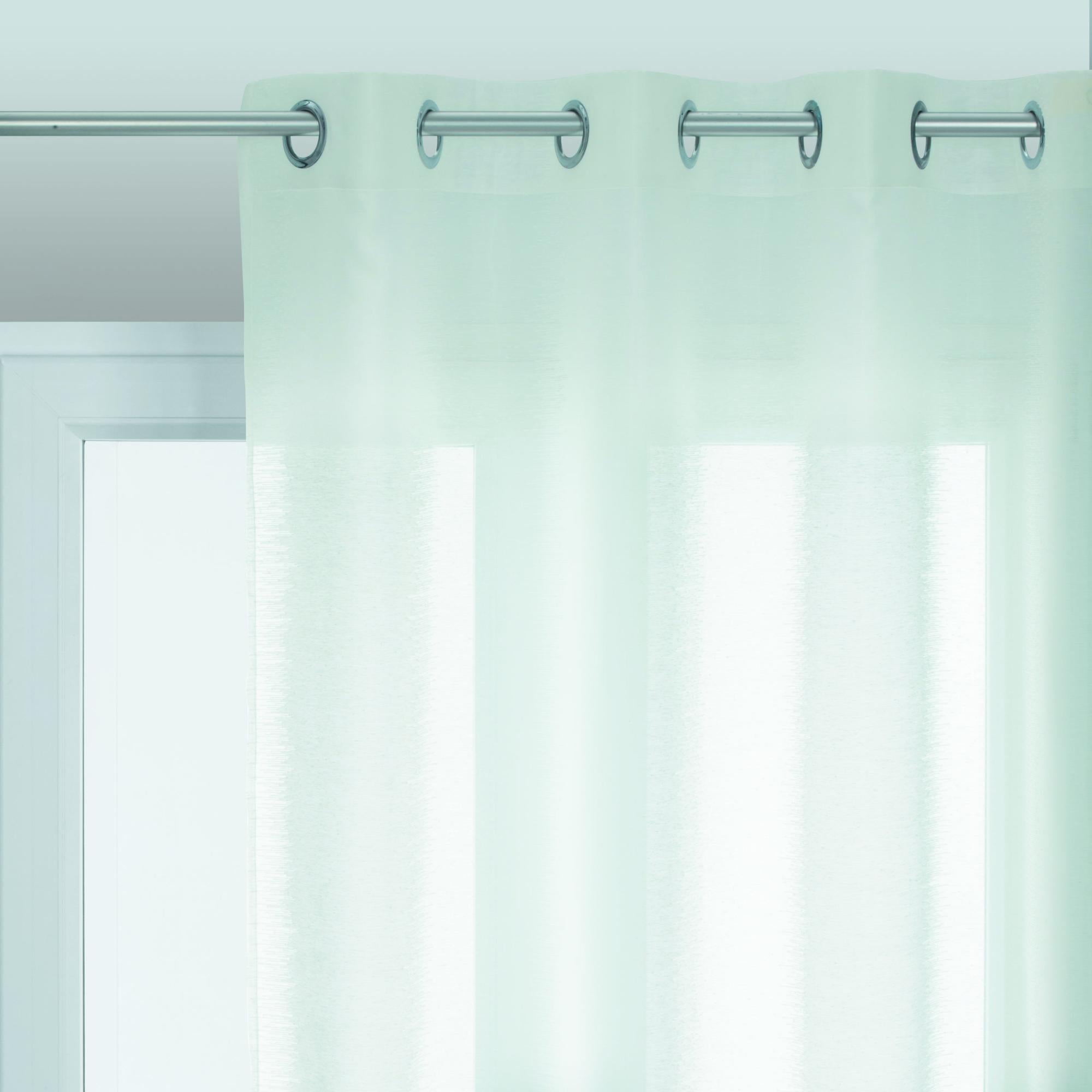 Topfinel 2 Pezzi Tende per Interni Voile in Lino per Bianco da Letto con Occhielli Tende Beige