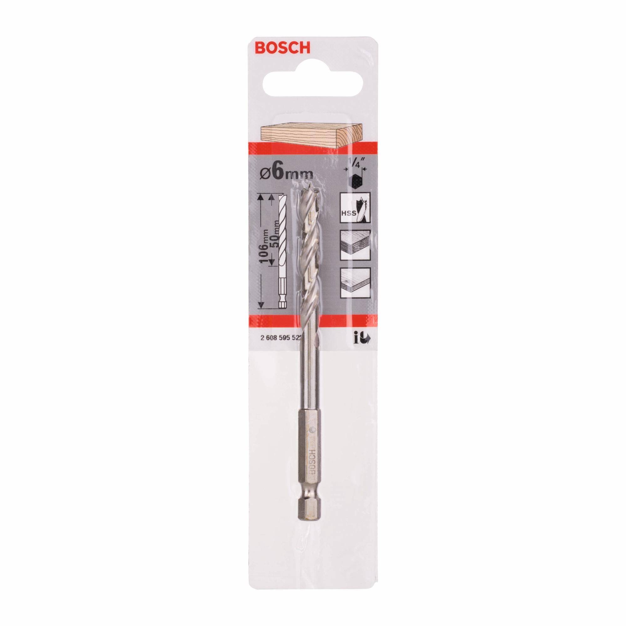 Punta elicoidale per legno codolo cilindrico DEXTER PRO L 110 mm 8 mm