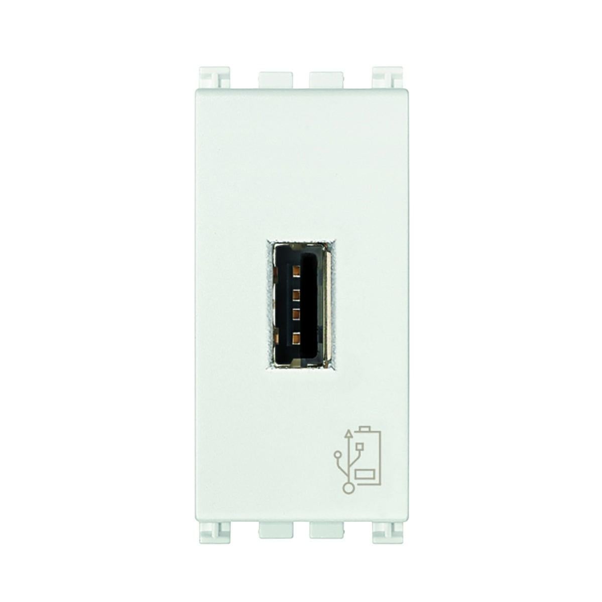 Vimar 14292.C.SL Plana Presa USB 5 V 1,5 A - Alimentatore per dispositivi elettronici, 1 uscita USB tipo C, alimentazione 120-240 V~ 50/60 Hz, Silver