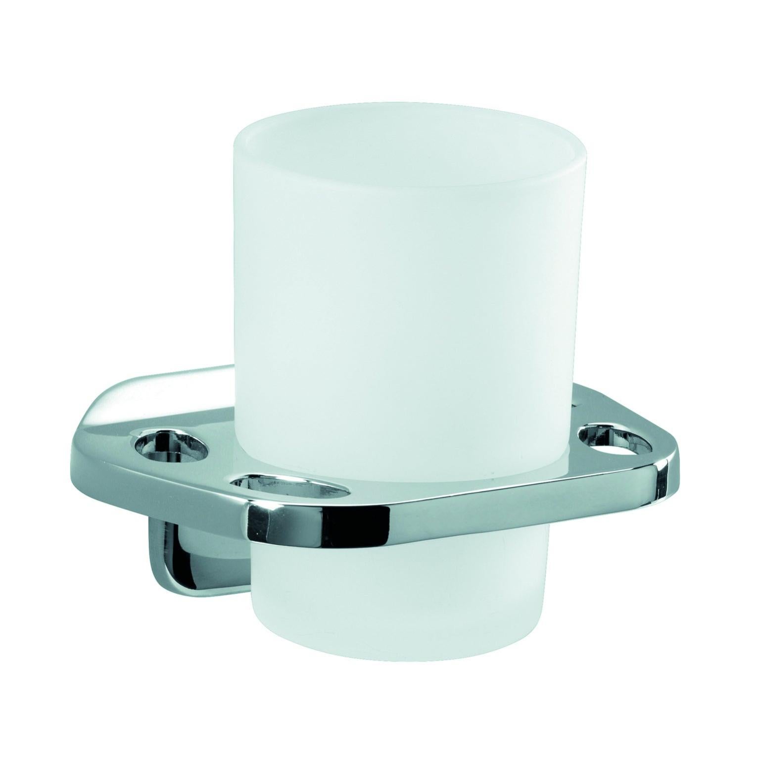 Bicchiere Portaspazzolini In Vetro Acidato Finitura Opaca Accessori Bagno 1