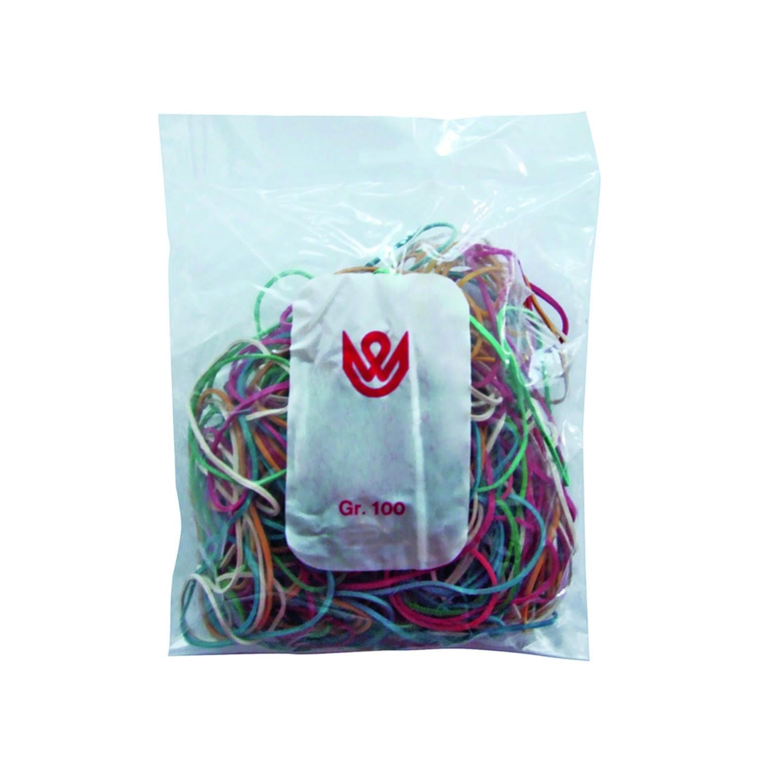 Confezione Elastici 500 Pezzi Elastici In Gomma PlasticMill Misura 33 - 500 Pezzi (0,5 Kg), Colore Viola A Rombi, Per Uso Domestico E Industriale