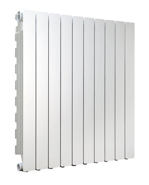 Radiatore acqua calda PRODIGE Modern in alluminio, 8 elementi interasse 80  cm, bianco