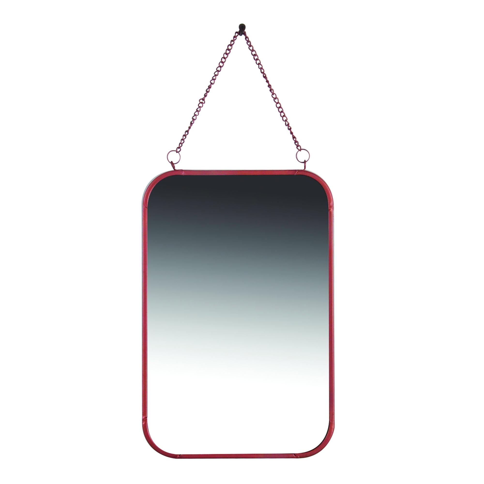 Ultrue Specchio da parete con cornice effetto rame retrò, specchio rettangolare 22 x 30, vetro temperato anti-desilvering da 0,3 cm, cornice PS sostenibile e robusta, riflessione HD e installazione
