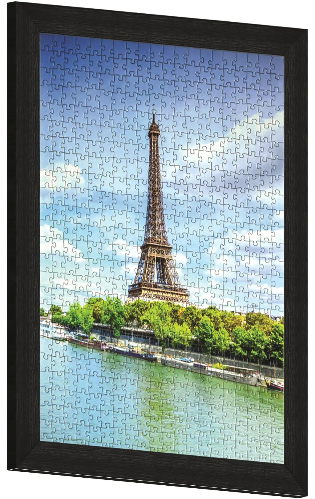 Cornice per puzzle 1000 pezzi nero opaco per foto da 70.4x50.4 cm