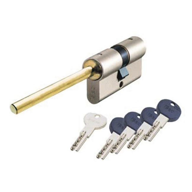 Cilindro Europeo ISEO Iseo R6+ 70/3040 con codolo 30 + 40 mm, 1 ingresso chiave in ottone