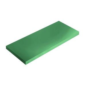 Mensola a muro Kubo Q cubo in vetro L 28 x H 28 x P 28 cm verde