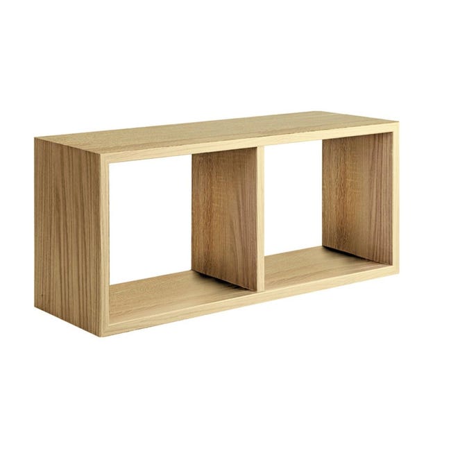Furinno Scaffale A Cubi Aperti 12 Ripiani – Mensola In Legno Composito, Rovere Scuro, 140x110x37 Cm