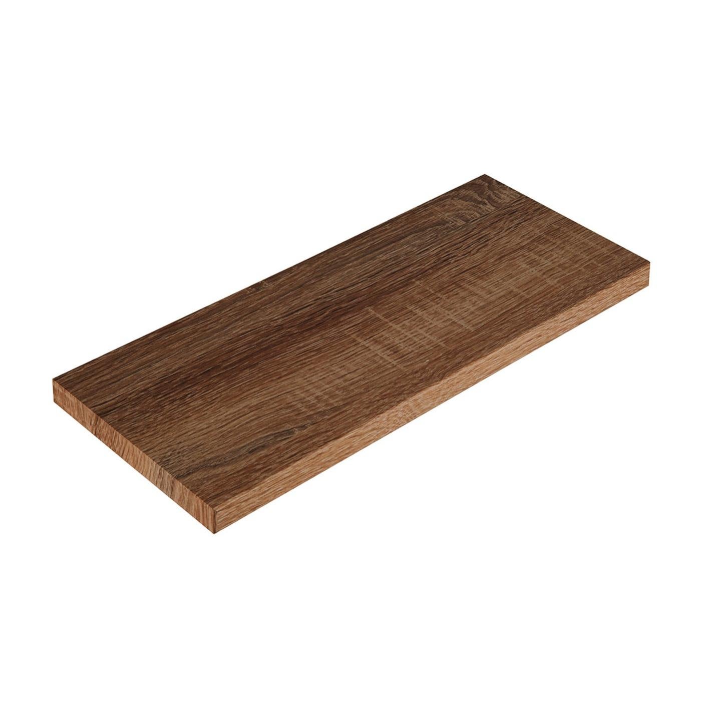 Mensola a muro Wood SPACEO dritto in mdf L 76 x H 2.2 x P 23.7 cm marrone