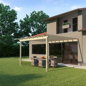 Gazebo da giardino in alluminio GRACE 3.5m x 3.5m Gris antracita