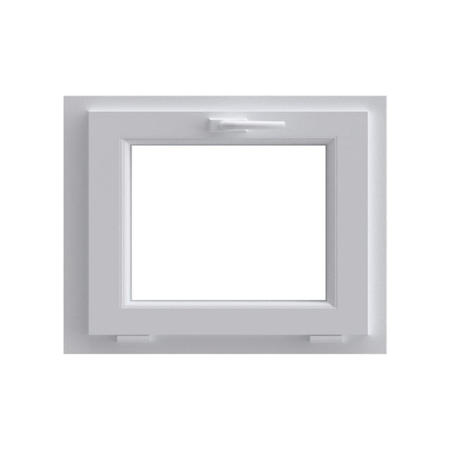 Finestra in PVC bianco L 80 x H 60 cm, 1 anta ribaltabile