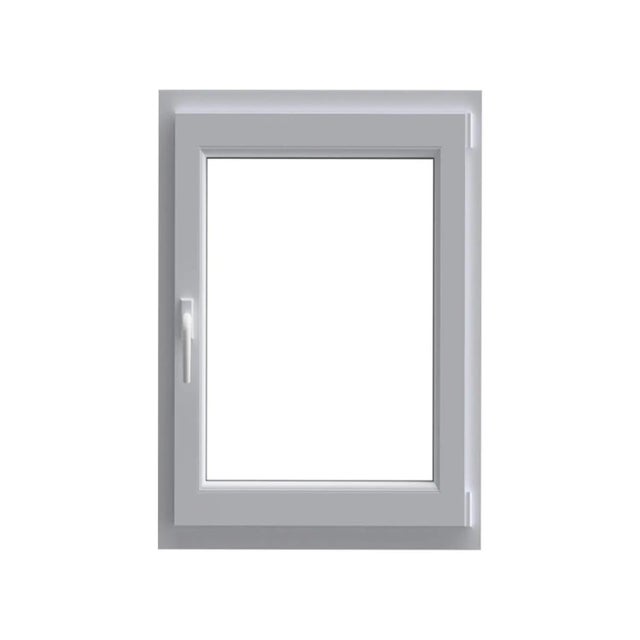 Finestra in PVC bianco L 80 x H 120 cm, 1 anta apertura a destra