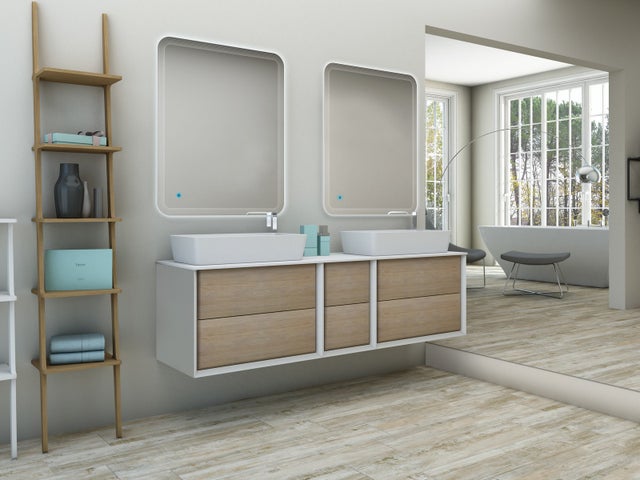 Mensola Per Lavabo In Legno Laminato Terra San Marco > fino a 80 cm >  Profondit� 50 cm > Spessore 3,8 cm