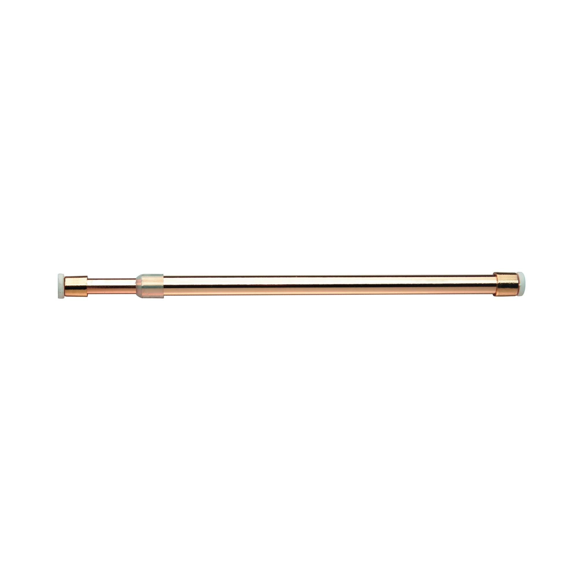 Kit bastone per tendina a vetro a pressione estensibile da 20 a 30 cm in  ferro ottone Ø 9 mm INSPIRE
