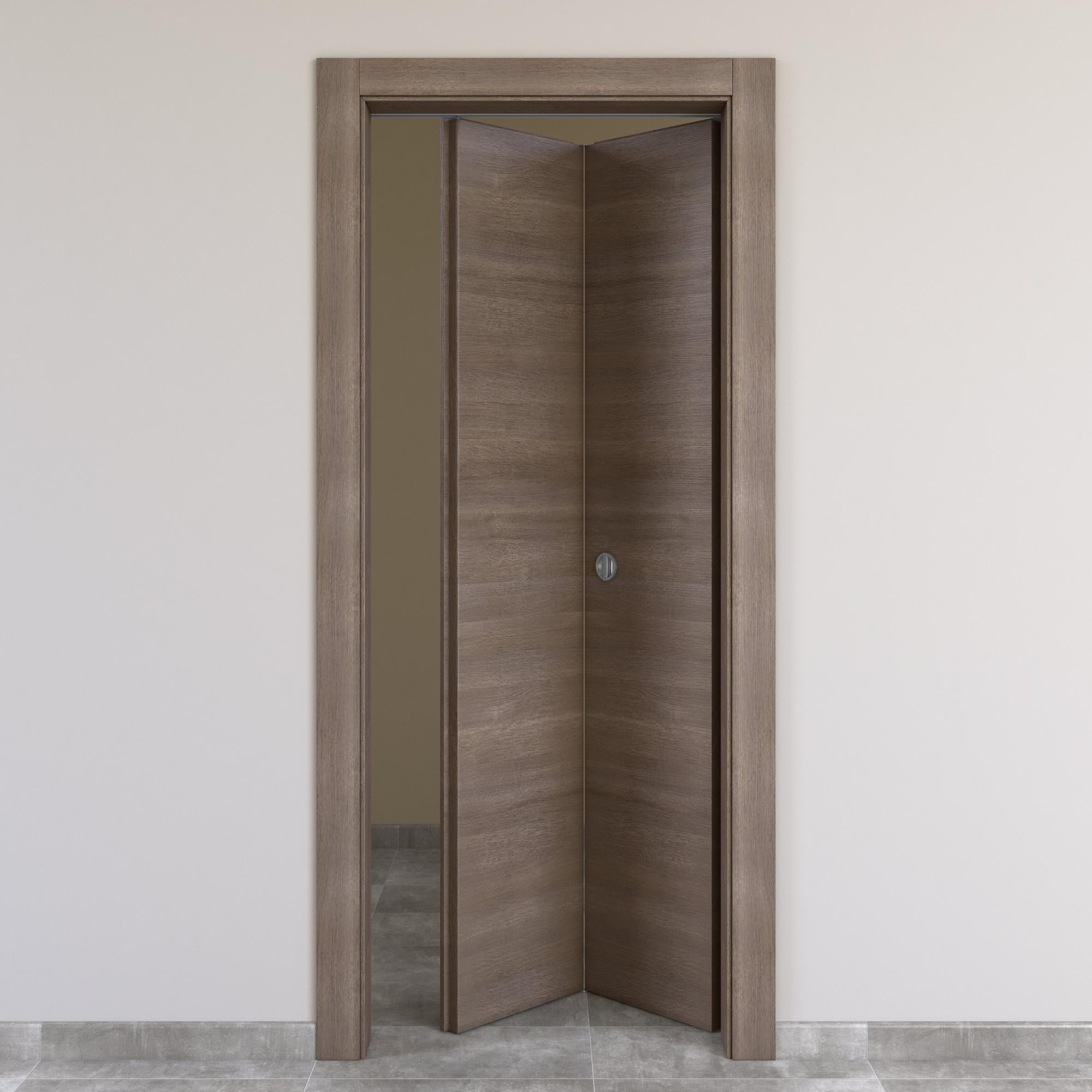 Porta pieghevole a libro simmetrica Stylish grigio marrone L 70 x H 210 ...