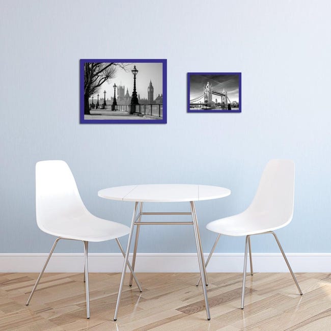 Cornice INSPIRE Bicolor azzurro e blu opaco per foto da 40x40 cm